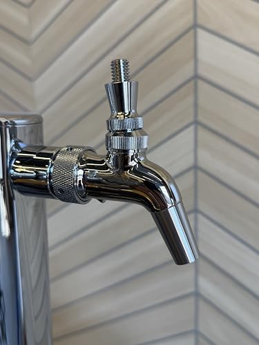 Forward Sealing 304 Stainless Steel Draft Beer Faucet Tap for Kegerator | No-stick, no-foam pour. Fits standard 7/8"-14 UNF shanks. Features a 10mm spout.
