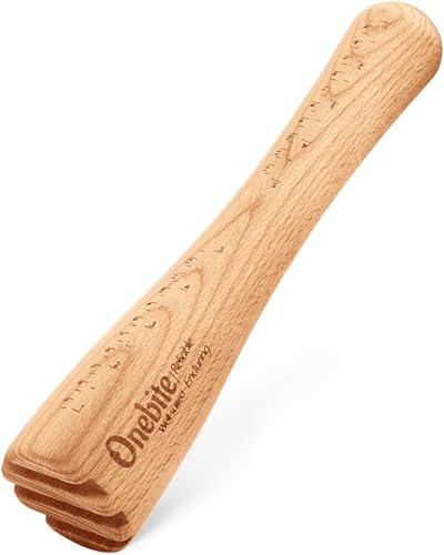 Onebite Sauerkraut Pounder for Mason Jars, Vegetable Fermentation Tamper for Sauerkraut Crocks with Scale Marks - 12" One Piece of Solid Wood, Upgraded Textured Base - color: Beechwood & Upgraded, size: 12 inch