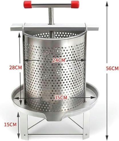 Olive Press, Stainless Steel Press Extractor, Home Honey Manual Press, Juice Wine Press for Carrots Oranges Berries~/