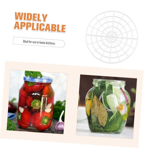 Cabilock 5pcs Round Mesh Pickle Jar Press Plates for Fermenting Vegetables Sauerkraut Pounder with Easy Clean Design Enhances Flavor for Kimchi and Home Canning