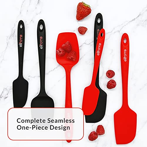 Elihome Mini Silicone Basting Pastry Brush, Cooking Brush for Oil Sauce Butter Marinades, Food Brushes for BBQ Grill Kitchen Baking, Baster Brushes Baste Pastries Cakes Meat Desserts, Food Grade, Red - color: Red