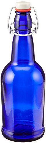 FastRack Swing Top Glass Bottles |16 oz – 2 Bottles | Cobalt Blue Flip Top Glass Bottle for Home Brewing, Carbonated Drinks, Kombucha, Fermentation, Water Food Grade – ECO Friendly