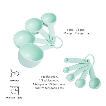 KitchenAid Measuring Cups and Spoon Set, 9 Piece, Spearmint - color: Spearmint
