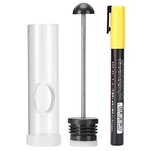 Fdit Beekeeping Marking Set Queen Bee Marker Bottle Quick Dry Pen with Foam Pad Catcher for Marking Bees