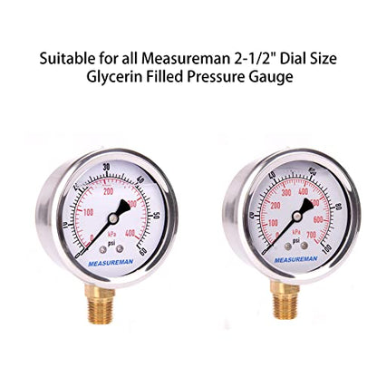 MEASUREMAN 10 Pack Gray Silicone Oil Seal Plug, Rubber Oil Cap for Liquid Filled Pressure Gauge