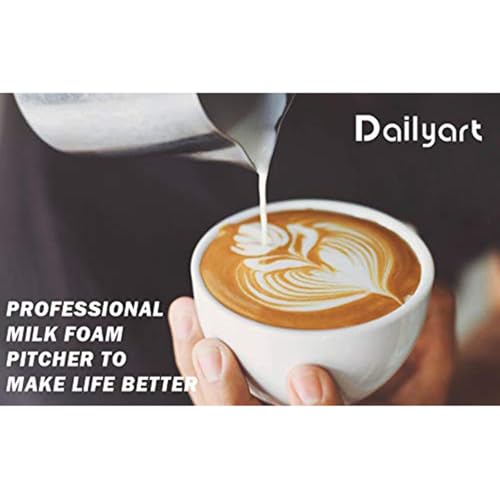 Milk Frothing Pitcher, Dailyart 6.8oz/200ml Milk Frother Cup 304 Stainless Steel Steaming Pitcher With Internal Scale, Espresso Accessories, Frother Pitchers For Espresso Machine Cappuccino Latte Art - size: 6.8 Ounces