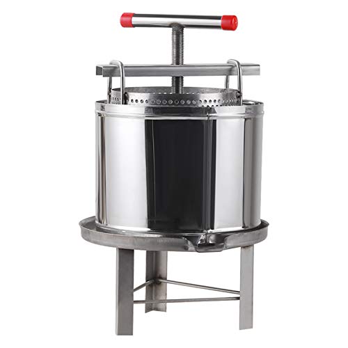 Honey Press Extractor Wax Machine Stainless Steel Honey Press Beeswax Machine Manual Large Bee Honey Presser Fruit Wine Press For Honey Wine Juice Vegetables Olive Oil Making