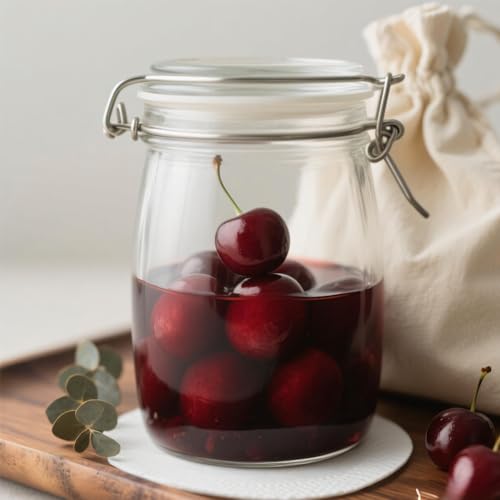 32 oz Pickling Jars with Airtight Lids,4 Pack Airtight Glass Pickle Jars Wide Mouth,Air Tight Glass Storage Containers for Canning,Pickling,Fermenting