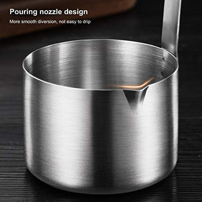 BORDSTRACT Wine Ladle, Stainless Steel Long Handle Wine Dipper Flat Bottom Oil Vinegar Sauce Ladle Wine Measuring Cup Dipper Spoon with Hook for Pouring Sauce Oil Coffee Beer(250ml)