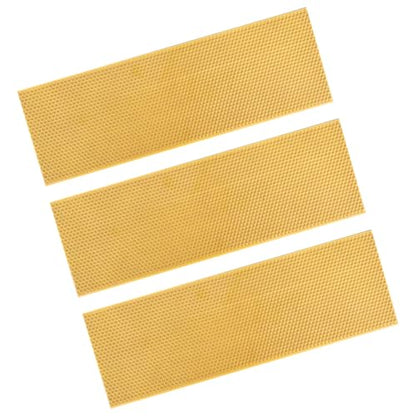 3pcs Plastic Comb Foundation Bee House Foundation Deep Hive Honeycomb Sheet Beekeeping Tool for Beekeepers Patio and Farm Use