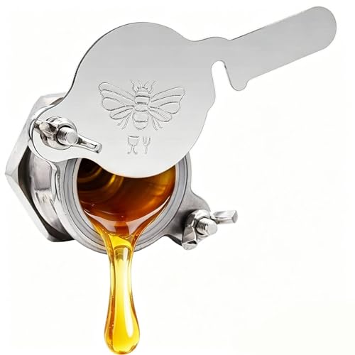 HERCHR Honey Gate, Honey Extractor Tap Stainless Steel Honey Bucket Tap Honey Valve Honey Gate Valve Beekeeping Equipment Tool Beekeeping Supplies