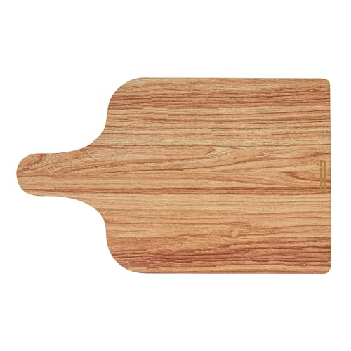 Restaurantware Cater Tek 15.8 x 9.8 Inch Charcuterie Boards 10 Faux Wood Cheese Boards - WIth Handle Stackable Paper Cardboard Charcuterie Boards Disposable For Serving At Catered Events - color: Natural, size: 15 3/4"