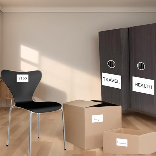 Blank Waterproof Removable Labels for Freezer Storage containers, Labels forJars,Date Label Food Storage Stickers, Waterproof Oil Resistant Easy Clean Leaves no Residue 500Total Per Roll