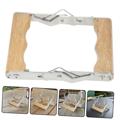 HANABASS 3pcs Beehive Frame Gripper Set for Honey Harvesting and Inspection Ergonomic Bee Frame Holder with Wood Handle and Stainless Steel Construction for Beekeepers and Hobbyists