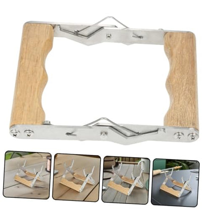 HANABASS 3pcs Beehive Frame Gripper Set for Honey Harvesting and Inspection Ergonomic Bee Frame Holder with Wood Handle and Stainless Steel Construction for Beekeepers and Hobbyists