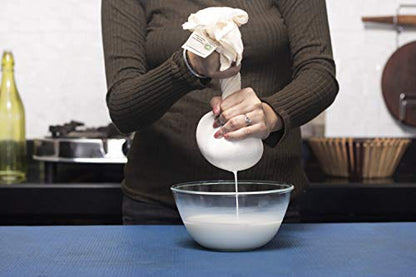 Organic Cheesecloth for Straining - 100% Natural Unbleached Fine Cheesecloth - Perfect for Making Cheese, Queso, Paneer, Idly - Food Grade Muslin, Washable & Reusable Gauze Fabric (36"x36")