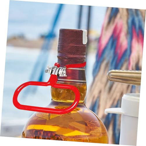Luxshiny 3 Pcs Handle Fermenting Kit Gallon Water Bottle Caps Bottle Handling Tool Glass Carboy 5 Gallon Carboy Glass Jug Carboy Holder for Smooth Neck Fermenter Plastic Plate Metal