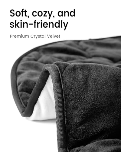 immtree Weighted Heating Pad for Period Cramps, 29" x 24" Extra Large Electric 7lbs Heated Pads, Back Shoulder Knee Abdomen Pain Relief, Soft Heavy Lap Blanket, Warm Christmas Gift, 7 Pounds, Black - color: Black, size: 29"x24" 7 Pound