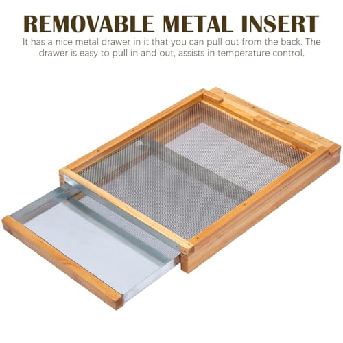 Honey Lake 10 Frame Beehive Metal Screened Bottom Board Dipped in Beeswax with Entrance Reducer for Langstroth Beehives (2 Pack) - size: 2Pcs-10Frame