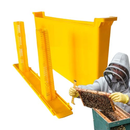 Beehive Frame Feeder 3.5L Bee Feeding Tool | Beekeeping Water Dispenser for Beekeeping, Apiary, Beehive, Hive, Honey, Feeding, Food - color: Yellow