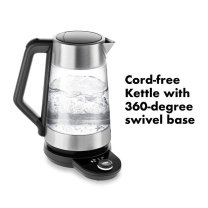 OXO Brew Adjustable Temperature Kettle, Electric Kettle, Glass and Stainless Steel, Holds Temperature for 30 Minutes