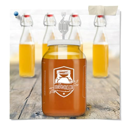 Fermentaholics Airlock 4 Pack – Brewing & Fermentation Airlocks – Use with Drilled Rubber Stopper, Grommeted Lid – Make Beer, Wine, Sauerkraut, Pickles, More (S-Shaped Airlock)