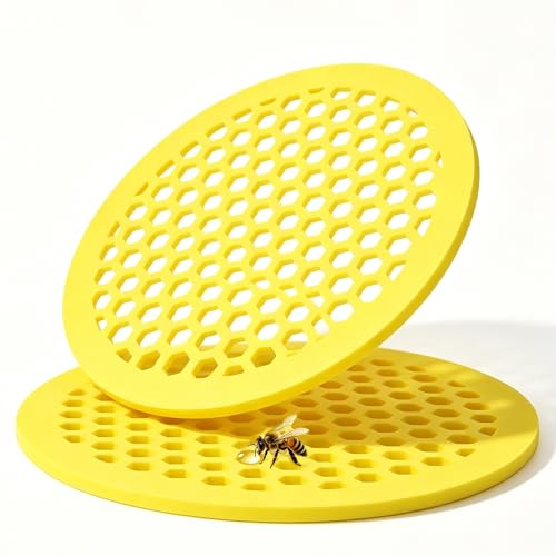 2PCS Bee Watering Station for Garden, Floating Bee Water Feeder, EVA Foam Water Station for Outdoor Garden, Butterfly Feeder, Water Dish for Bird Bath, Pond, Patio, Pollinator Water Float - color: 2pcs Yellow