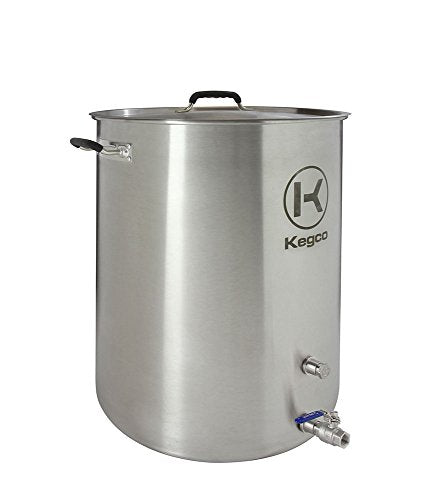 Kegco 30 gallon Brew Kettle with Plug & 2Piece Ball Valve - color: Plug & 2-Piece Ball Valve, size: 120 Quarts