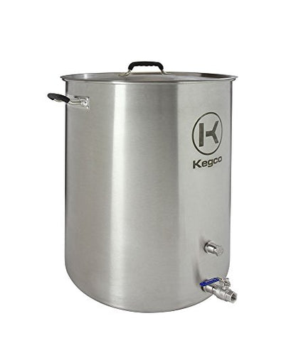 Kegco 30 gallon Brew Kettle with Plug & 2Piece Ball Valve - color: Plug & 2-Piece Ball Valve, size: 120 Quarts