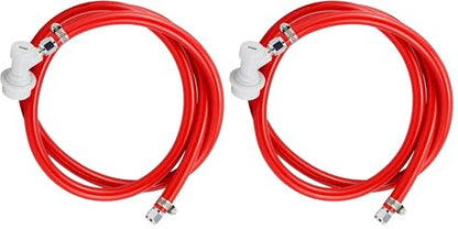 FERRODAY Ball Lock Gas Line Assembly 5ft Red Long Tubing 5/16 Ball Lock Gas Disconnect Set Home Brewing Kit Ball Lock CO2 Gas Hose Assemble for Draft Beer Home Brewing (Pack of 2) - size: 5ft Gas Line Assembly (Pack of 2)