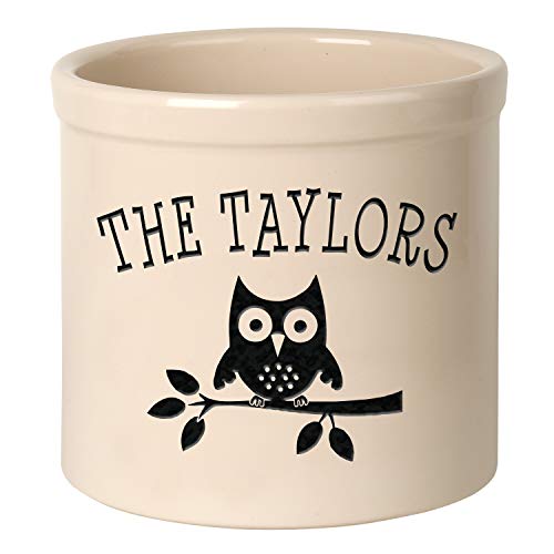 Personalized 2 Gallon Pot with owl Design