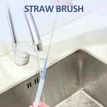 2 in1 Water Bottle Brush with Straw Brush, Cleaning Brush Set