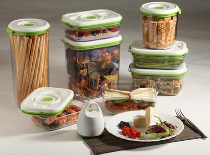 FOSA vacuum storage container set, 8pcs vacuum containers(28oz, 34oz, 45oz and 78oz) with vacuum unit - size: 28oz, 34oz, 45oz, 78oz