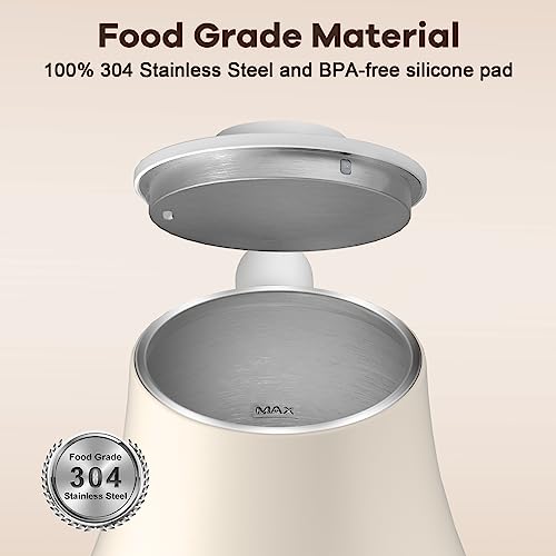 Mecity Electric Gooseneck Kettle With Keep Warm Function & LCD Display Automatic Shut Off Coffee Kettle Temperature Control Pour Over Kettle 1200 Watt, 0.8L, 120V, Off White - color: Milk White