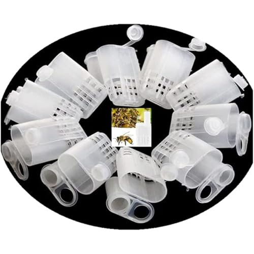 20Pcs Bees Catcher Cages Isolator Clip Queens Protective Cover for Quick Isolation Enduring Protective Cover for Indoor Home Outdoor Breeding Cage Box
