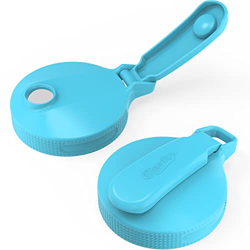 Masontops Multi Top - 2 Pack - Wide Mouth Mason Jar Lids with Easy Pour Spout and Flip Cap – Sip, Pour, Store & More - Lid Accessories For Mason Jars - color: Blue, size: Wide Mouth