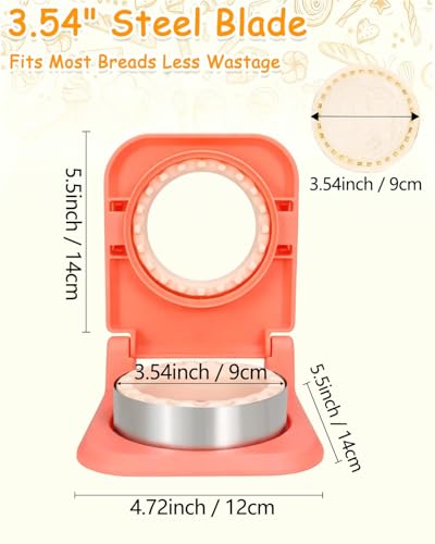 CHICHAUS Uncrustable Sandwich Maker,Sandwiches Pocket Circle Shape 3.7Inch Sandwich Cutter and Sealer,Sandwich Cutter for Kids Breakfast and lunchboxes (Peach Pink) - color: Peach Pink