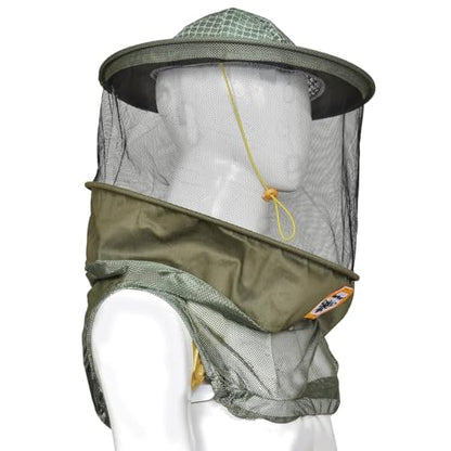 Beekeeping Hat with Veil 360° Protective Bee Keeper Hat High Visibility Mesh Breathable Ventilated Design Secure Elastic Fit (BP-106 Green-2 Pack) - color: Green, size: 2-pack