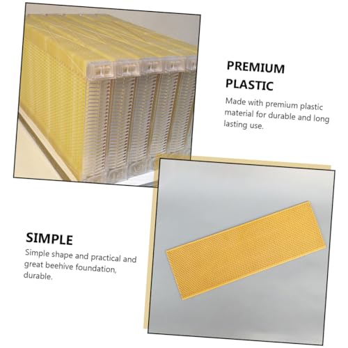 SUPVOX 3pcs Plastic Deep Hive Foundation for Beekeeping Orange Bee Nest Base Smooth Surface Reliable Plastic Material for Increased Honey Production