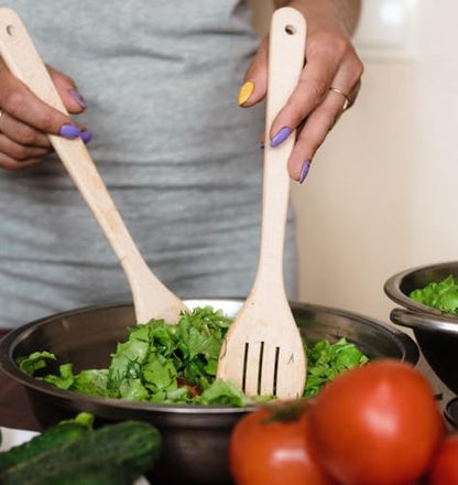 ECOSALL 6 Healthy Wooden Spoons For Cooking – Safe & Reliable Kitchen Set | 100% Natural, Uncoated, Unfinished Solid Hard Wood Utensils to Scrape, Stir, Serve, Turn, Flip & Mix Your Food. Nonstick Safe