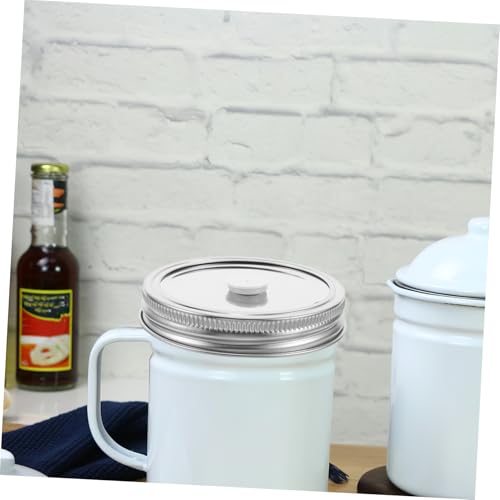Garneck 2pcs Mason Jar Vacuum Sealer Lids Wide Mouth Stainless Steel Jar Lids Split Design for Canning Fermentation
