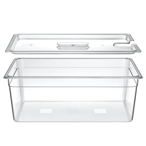 HOMENOTE Sous Vide Container 26 Quart With Lid,BPA Free Complete Accessories For Anova and Most Sous Vide Cookers,Anova Container Kit - color: Large Sous Vide Container-without accessories