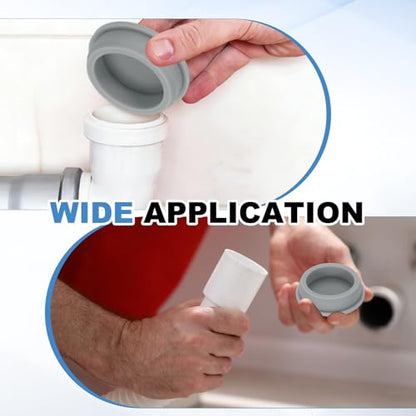 uxcell Silicone Rubber Plug, High Temp Round Hole Plug Waterproof Rubber Stopper Pipe End Caps Fit 43.5mm/1.71" for Bathtub Bottle Sealing, Grey - size: 43.5mm/1.71"