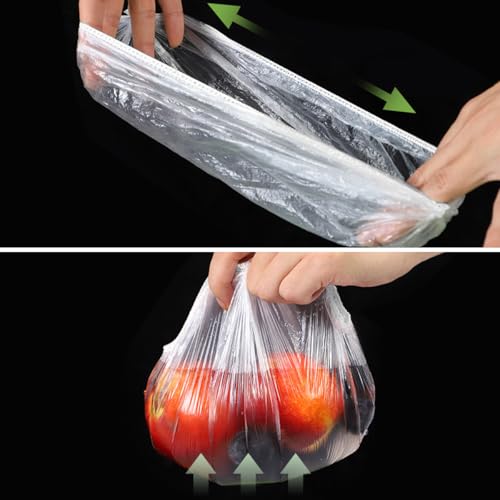 50PCS Reusable Elastic Food Storage Covers, Bowl Covers, BPA-Free, Airtight Seal for Plates, Fruits, Sourdough Baking, Kitchen Use, Plastic Wrap, Easy to Clean, Fresh-Keeping (Transparent White)