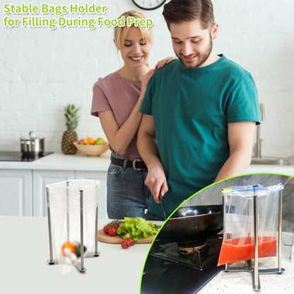Plastic Bag & Bottle Drying Rack, Multifunctional Wine Decanter Holder, Collapsible Countertop Stand - size: Small