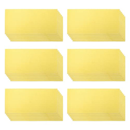 30Pcs Natural Beeswax Foundation Sheets, Stable Placement & Easy Installation Honeycomb Wax Sheets, Multi-Material Compatible Beehive Wax Sheets for Beekeeping & DIY Candle Making