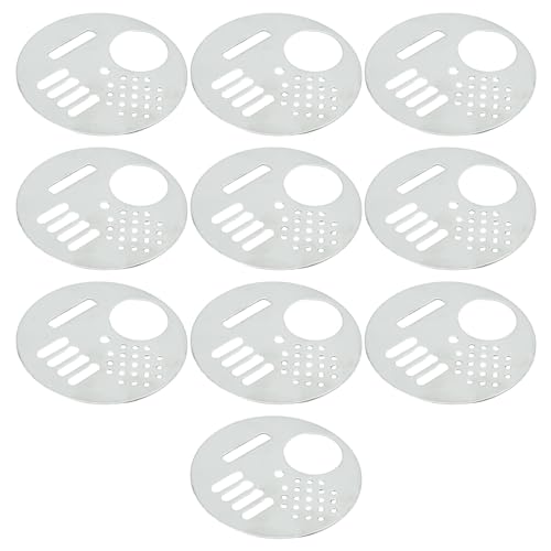 VIKKSAER Bee Hive Nuc Box Entrance Gates Round Rotatable Bee Entrance Doors Stainless Steel Beekeeping Tool (2.67''Inchx10 Pcs) - size: 2.67''x10 Pcs