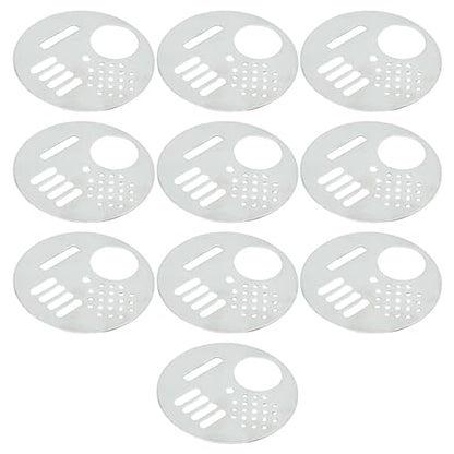 VIKKSAER Bee Hive Nuc Box Entrance Gates Round Rotatable Bee Entrance Doors Stainless Steel Beekeeping Tool (2.67''Inchx10 Pcs) - size: 2.67''x10 Pcs