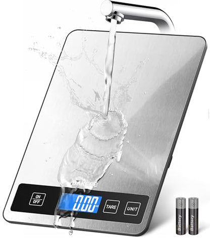 Food Scale - 15kg/33lb Digital Kitchen Scale with Full-View LCD Display, Grams and Ounces, Easy Clean Stainless Steel, 6 Units with Tare Function, Precise for Baking, Cooking & Meal Prep, Black - color: Non-Rechargeable-Black