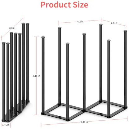 Collapsible Bottle Drying Rack, Baby Bottle Drying Rack, Foldable Cup Draining Holder, Retractable Reusable Silicone Bag Dryer with Non-Slip Bottom - Stainless Steel (Black) - color: Black